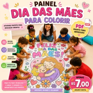 PAINEL DIA DAS MÃES PARA COLORIR