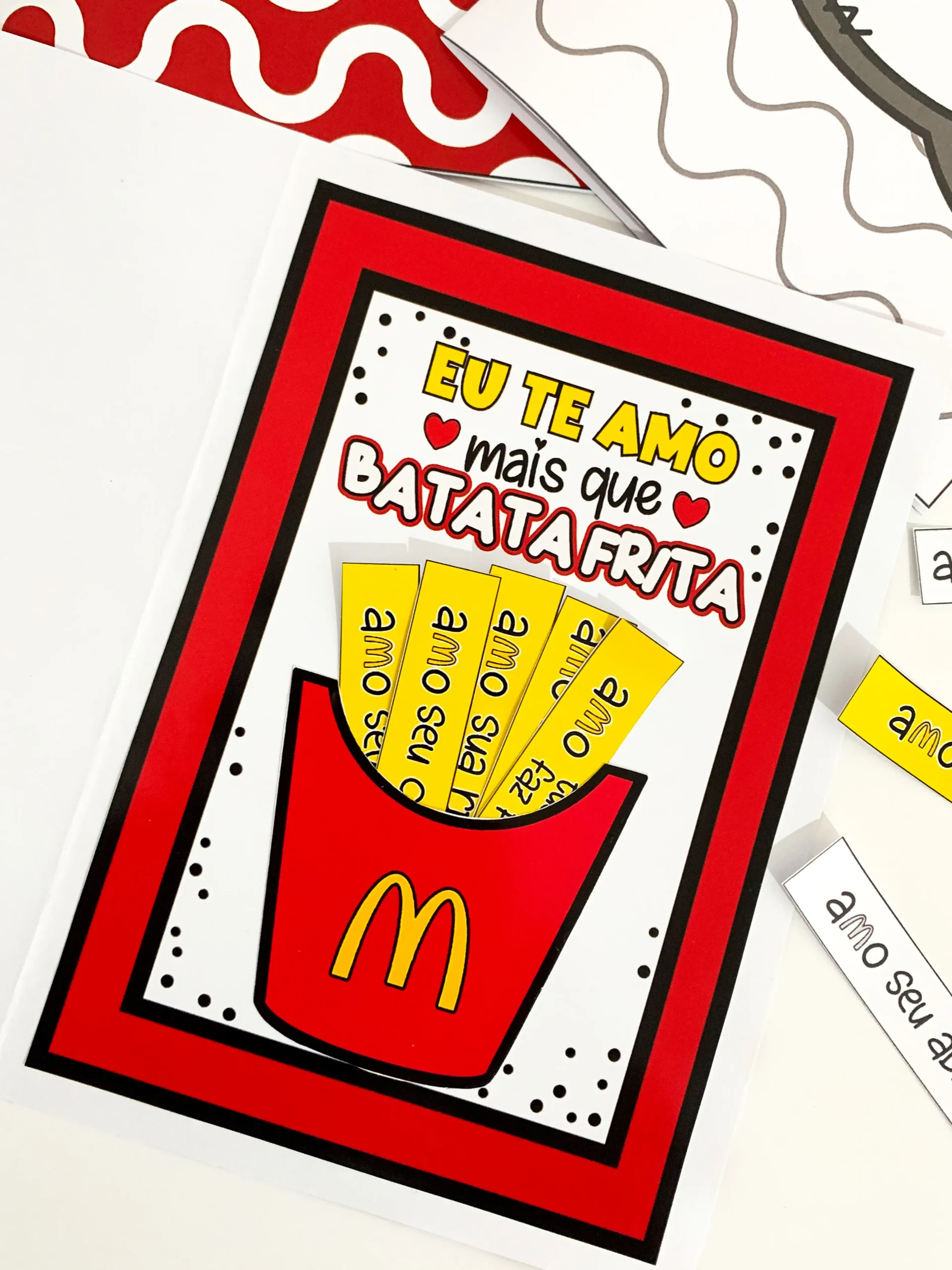Cartão Interativo Dia dos Pais – Tema Batata Frita - Imagem 2