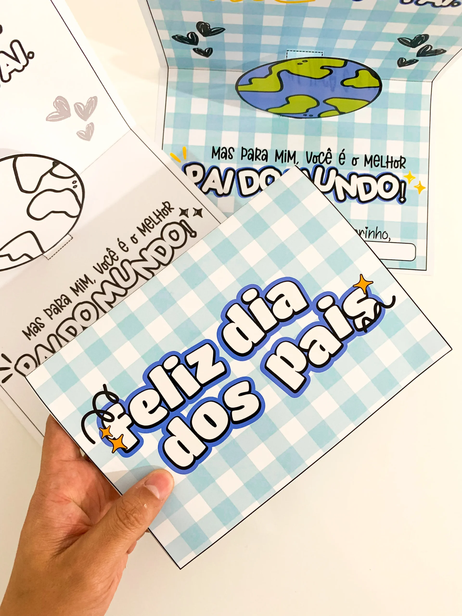 Cartão 3D Dia dos Pais – Tema Melhor Pai do Mundo - Imagem 4