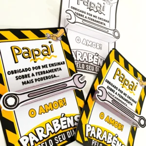 Cartão Interativo Dia dos Pais – Tema Ferramentas
