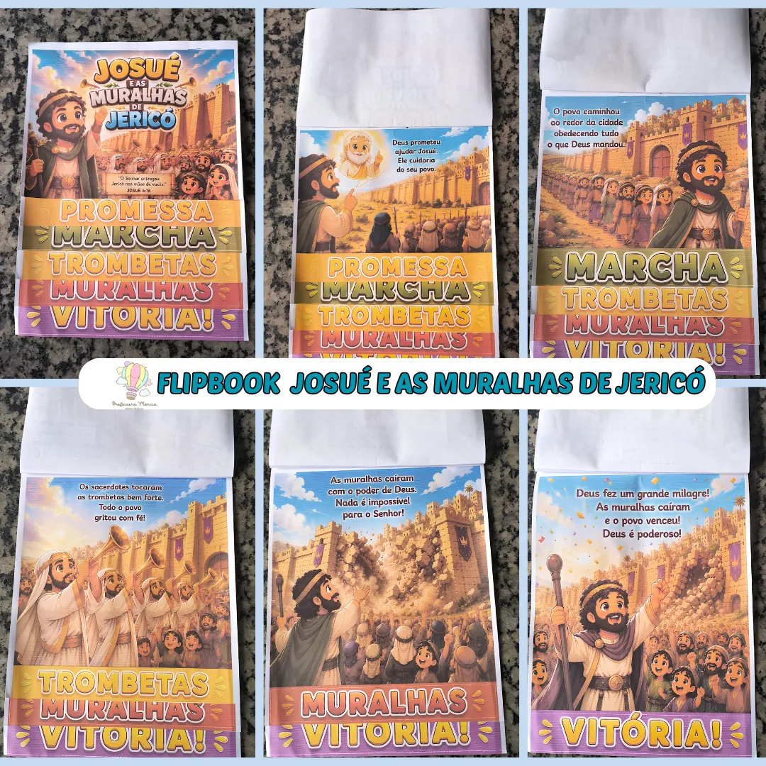 Flipbook Bíblico Infantil – Josué e as Muralhas de Jericó - Imagem 2