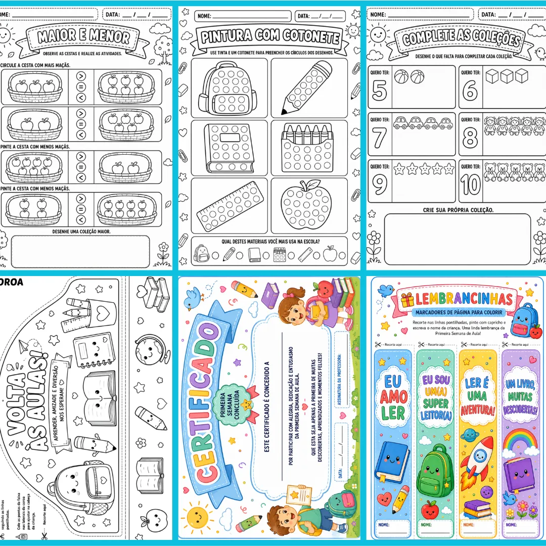 Apostila Volta às Aulas – Primeira Semana (Pré e 1º Ano) - Imagem 5