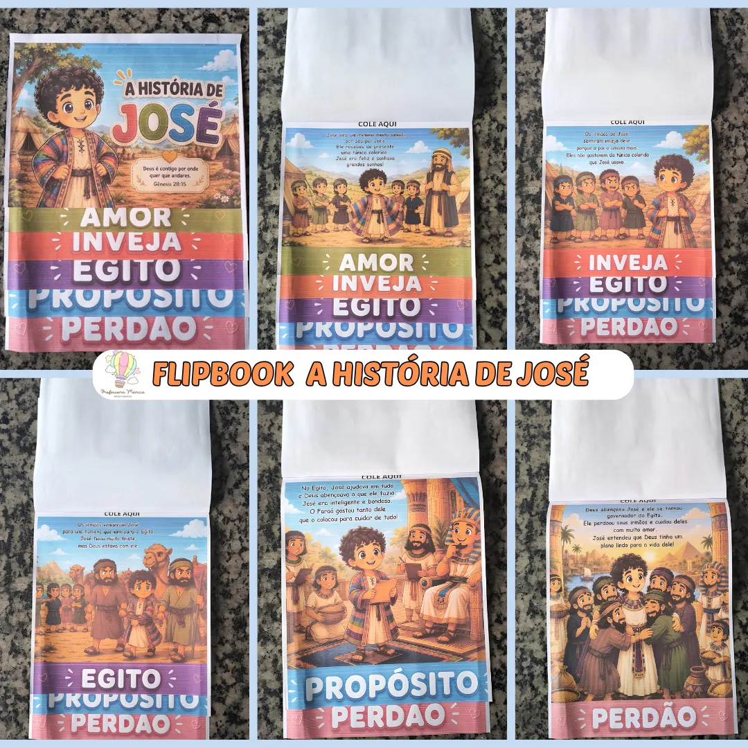 Flipbook Bíblico Infantil – A História de José - Imagem 2