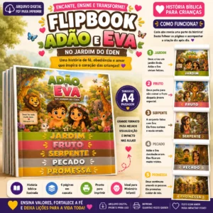 Flipbook Bíblico Infantil – Adão e Eva