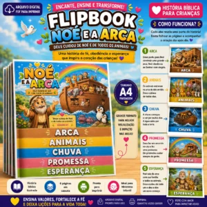 Flipbook Bíblico Infantil – Noé e a Arca