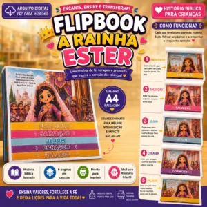Flipbook Bíblico Infantil – A Rainha Ester