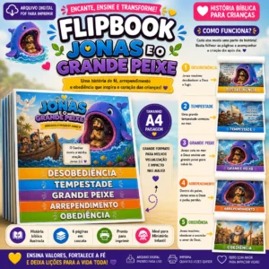 Flipbook Bíblico Infantil – Jonas e o Grande Peixe