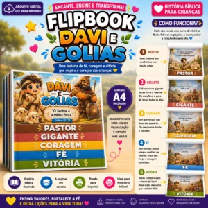 Flipbook Bíblico Infantil – Davi e Golias