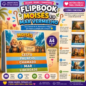 Flipbook Bíblico Infantil – Moisés e o Mar Vermelho