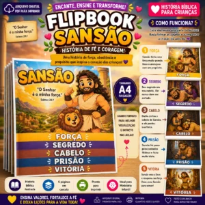 Flipbook Bíblico Infantil – Sansão